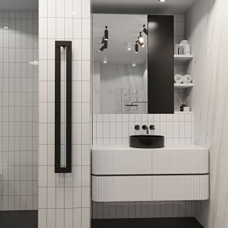 Полотенцесушитель электрический Indigo Idea LEID5025-120-15BRRt 120x15 см чёрный муар